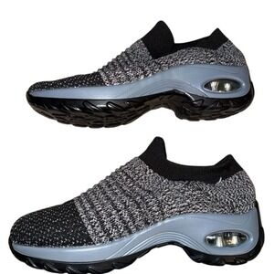 Willtoo Womens Orthopedic Walking Sneakers Black Slip-On Size 9 (40) air cushion